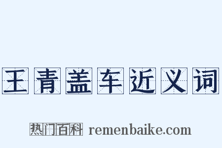 王青盖车近义词是什么意思的图片